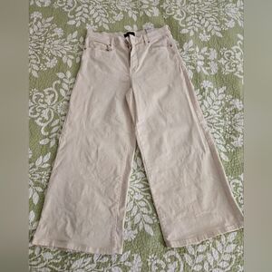 Banana Republic Cropped Wide Leg Ecru Denim Pants